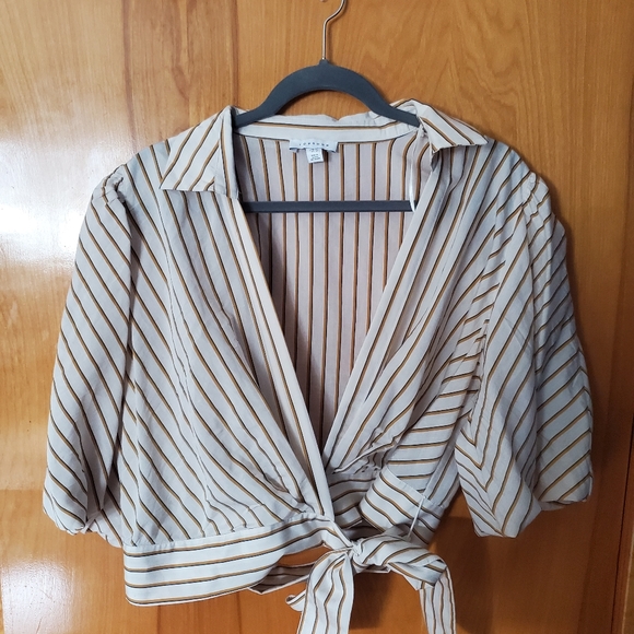 TopShop Wrap Blouse (US 12) - Picture 2 of 3